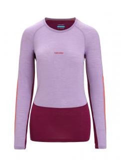 ICEBREAKER Wmns 125 ZoneKnit LS Crewe, Purple Gaze/Go Berry velikost: S