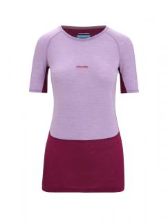 ICEBREAKER Wmns 125 ZoneKnit SS Crewe, Purple Gaze/Go Berry/Cb (vzorek) velikost: S