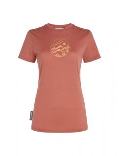 ICEBREAKER Wmns 150 Tech Lite III SS Tee Camp Circ, Cedar Wood (vzorek) velikost: S