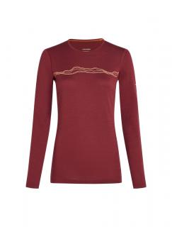 ICEBREAKER Wmns 200 Oasis LS Crewe Mountain Pulse, Port (vzorek) velikost: S