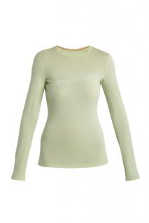 ICEBREAKER Wmns 200 Oasis LS Crewe Ski Stripes, Glazen (vzorek) velikost: S