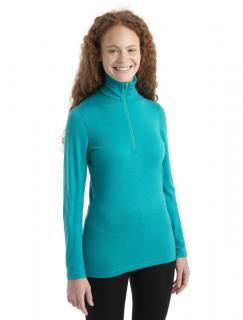 ICEBREAKER Wmns 200 Oasis LS Half Zip, Flux Green velikost: XS