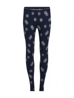 ICEBREAKER Wmns 260 Vertex Leggings FallFlakes, Midnight Navy/Snow/J (vzorek) velikost: S