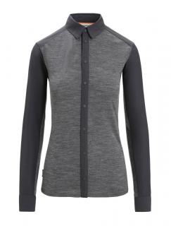 ICEBREAKER Wmns Hike LS Top, Gritstone Heather/Monsoon velikost: M