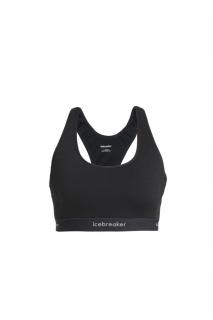 ICEBREAKER Wmns Merino 125 ZoneKnit™ Racerback Bra, Black velikost: S