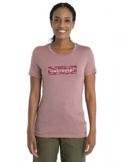 ICEBREAKER Wmns Merino 150 Tech Lite II SS T IcebLogoCamo, Crystal (vzorek) velikost: S