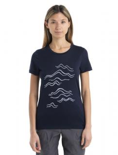 ICEBREAKER Wmns Merino 150 Tech Lite II SS T MountainStro, Midnight Navy velikost: XS