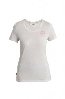 ICEBREAKER Wmns Merino 150 Tech Lite III SS Scoop Tee Icebreaker Logo Reflections, Ecru Heather velikost: L