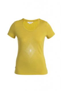 ICEBREAKER Wmns Merino 150 Tech Lite III SS Scoop Tee Light Forms, Lux (vzorek) velikost: S