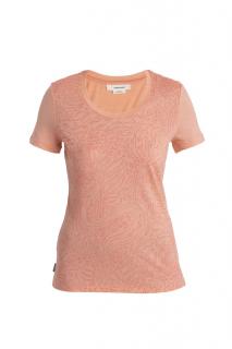 ICEBREAKER Wmns Merino 150 Tech Lite III SS Scoop Tee Through the Woods, Glow velikost: L