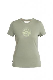 ICEBREAKER Wmns Merino 150 Tech Lite III SS Tee Camping Circle, Lichen velikost: L