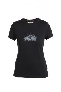 ICEBREAKER Wmns Merino 150 Tech Lite III SS Tee IB Grown Naturally, Black velikost: M