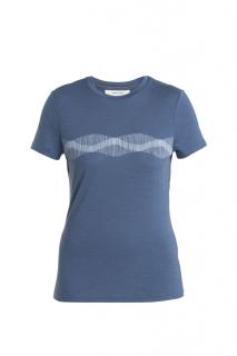 ICEBREAKER Wmns Merino 150 Tech Lite III SS Tee Mountain Lines, Dawn velikost: L