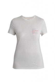 ICEBREAKER Wmns Merino 150 Tech Lite III SS Tee Natural Run Club 2.0, Ecru Heather velikost: M