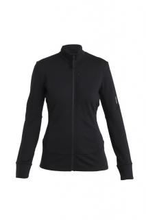 ICEBREAKER Wmns Merino 260 Quantum IV LS Zip, Black velikost: L