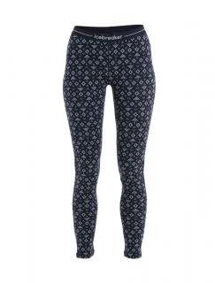 ICEBREAKER Wmns Merino 260 Vertex Leggings First Snow, Midnight Navy/Snow/J (vzorek) velikost: S