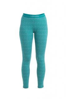 ICEBREAKER Wmns Merino 260 Vertex Leggings Herenga, Flux Green/Snow/J velikost: L