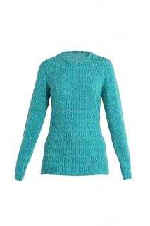 ICEBREAKER Wmns Merino 260 Vertex LS Crewe Herenga, Flux Green/Snow/J velikost: L