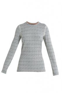 ICEBREAKER Wmns Merino 260 Vertex LS Crewe Herenga, Snow/Black velikost: L