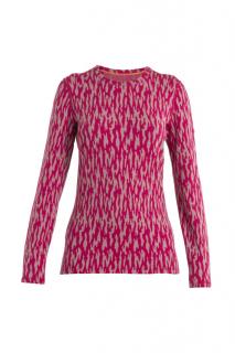 ICEBREAKER Wmns Merino 260 Vertex LS Crewe Macro Forms, Crystal/Electron Pink/J velikost: S