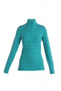 ICEBREAKER Wmns Merino 260 Vertex LS Half Zip Herenga, Flux Green/Snow/J velikost: XL