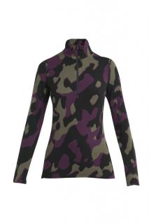 ICEBREAKER Wmns Merino 260 Vertex LS Half Zip NaturalCamo, Black/Loden/Nightshade/J velikost: M