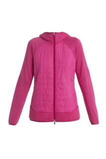 ICEBREAKER Wmns Merino Quantum Hybrid LS Zip Hoodie, Electron Pink/Tempo/Cb (vzorek) velikost: S