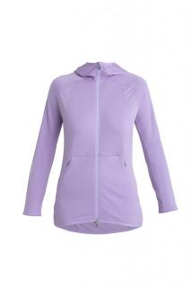 ICEBREAKER Wmns Merino Quantum ZoneKnit™ LS Zip Hoodie, Purple Gaze (vzorek) velikost: S