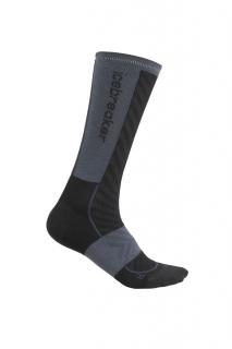 ICEBREAKER Wmns Merino Run+ Ultralight Crew, Black/Graphite velikost: 35-37 (S)