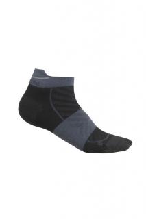 ICEBREAKER Wmns Merino Run+ Ultralight Micro, Black/Graphite velikost: 38-40 (M)