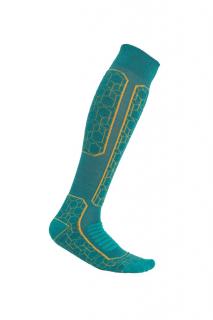 ICEBREAKER Wmns Ski+ Medium OTC Alpine Geo, Flux Green/Solar velikost: 38-40 (M)