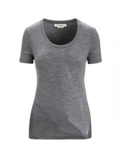 ICEBREAKER Wmns Tech Lite II SS Scoop Tee Plume, Gritstone Heather velikost: S