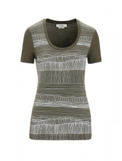 ICEBREAKER Wmns Tech Lite II SS Scoop Tee Reflection Lines, Loden velikost: M