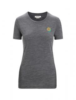 ICEBREAKER Wmns Tech Lite II SS Tee Springtime Flowers, Gritstone Heather velikost: XS