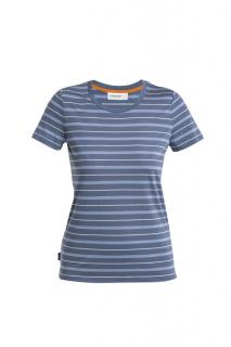 ICEBREAKER Wmns Wave SS Tee Stripe, Dawn/Kyanite/Snow/S (vzorek) velikost: S