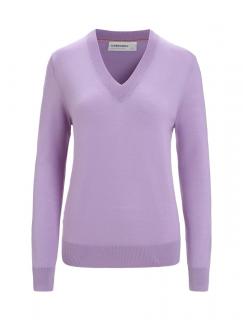 ICEBREAKER Wmns Wilcox LS V Sweater, Purple Gaze velikost: M