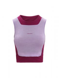 ICEBREAKER Wmns ZoneKnit Cropped Bra-Tank, Purple Gaze/Go Berry/Cb (vzorek) velikost: S