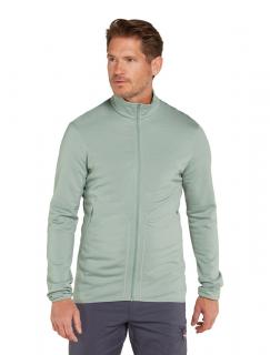 Pánská merino mikina ICEBREAKER Mens 560 Realfleece EleMtal II LS Zip, Moss velikost: L