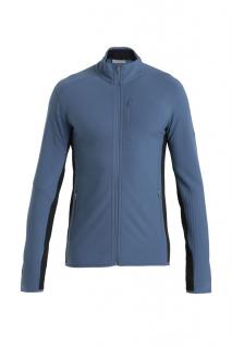 Pánská merino mikina ICEBREAKER Mens Descender LS Zip, Dawn/Black velikost: L