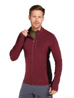 Pánská merino mikina ICEBREAKER Mens Descender LS Zip, Port/Black velikost: M