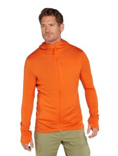 Pánská merino mikina s kapucí ICEBREAKER Mens 260 Quantum IV LS Zip Hoodie, Blaze velikost: L