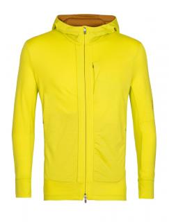 pánská mikina s kapucí, zip ICEBREAKER Mens Quantum III LS Zip Hoodie, Shine/Clove velikost: M