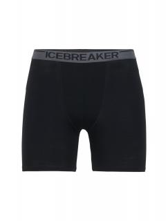 pánské merino boxerky ICEBREAKER Mens Anatomica Long Boxers, Black velikost: M