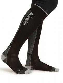 Pánské merino lyžařské ponožky ICEBREAKER Mens Ski+ Ultralight OTC, Black/Ether/Graphite velikost: 42-44 (M)