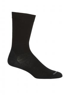 pánské merino ponožky ICEBREAKER Mens Lifestyle Fine Gauge Crew, Black velikost: 42,5-49 (LXL)