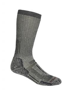 pánské merino ponožky ICEBREAKER Mens Mountaineer Mid Calf, Jet Heather/Espresso velikost: 39-41,5 (S)