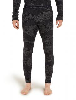 Pánské merino spodky ICEBREAKER Mens 260 Vertex Leggings Snow Guide, Black/Galaxy/J velikost: L