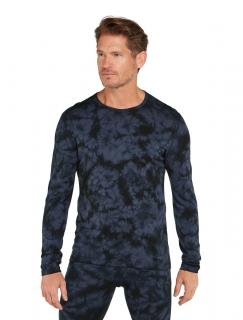 Pánské merino tričko s dlouhým rukávem ICEBREAKER Mens 200 Oasis LS Crewe Cloud Dye, Graphite/Black/Cd velikost: L