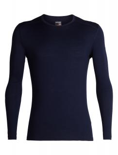 pánské merino triko dlouhý rukáv ICEBREAKER Mens 200 Oasis LS Crewe, Midnight Navy velikost: L