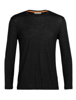 pánské merino triko dlouhý rukáv ICEBREAKER Mens Sphere II LS Tee, Black velikost: S